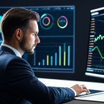 A focused professional individual in a modest business suit, sitting calmly at a sleek, minimalist desk. The person is looking intently at a holographic projection showing a complex, abstract data visualization of long-term investment strategies and growth curves, symbolizing wise financial planning in a digital game. The environment is a modern, high-tech office with soft, ambient lighting. The atmosphere is one of strategic foresight and calculated decisions. fully clothed, appropriate attire, safe for work, perfect anatomy, correct proportions, natural pose, well-formed hands, proper finger count, natural body proportions, professional photography, high quality, professional.