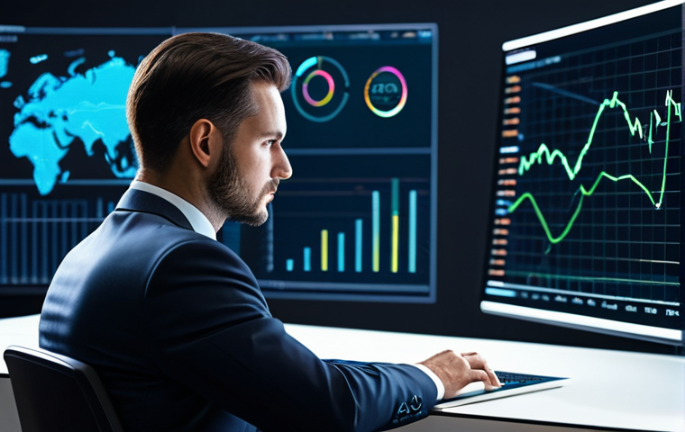 A focused professional individual in a modest business suit, sitting calmly at a sleek, minimalist desk. The person is looking intently at a holographic projection showing a complex, abstract data visualization of long-term investment strategies and growth curves, symbolizing wise financial planning in a digital game. The environment is a modern, high-tech office with soft, ambient lighting. The atmosphere is one of strategic foresight and calculated decisions. fully clothed, appropriate attire, safe for work, perfect anatomy, correct proportions, natural pose, well-formed hands, proper finger count, natural body proportions, professional photography, high quality, professional.